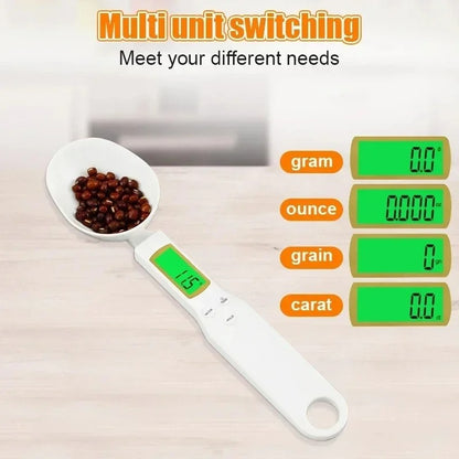 Digital Measuring Spoon with LCD Display - 500g/0.1g Precision Electronic Kitchen Scale for Coffee, Baking, and Cooking